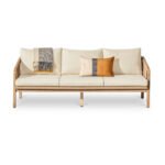 Shiro Wooden Garden Set with 3 Seater Sofa - 2 Shiro Armchairs - 2 Stools & Coffee Table - Image 9