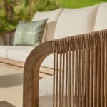 Shiro Wooden Garden Set with 3 Seater Sofa - 2 Shiro Armchairs - 2 Stools & Coffee Table - Image 3