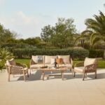 Shiro Conversation Set Garden Cushion Covers - Linen