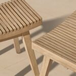 Shiro Wooden Garden Stool - 40cm - Image 5