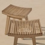Shiro Wooden Garden Stool - 40cm - Image 4