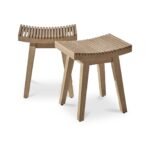 Outlet - Shiro Wooden Garden Stool - 40cm - Image 6
