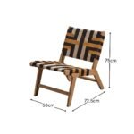 Saffron White Acacia Occasional Garden Chair - Beige/Black/Yellow Rope - Image 9