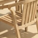 Saffron 6 Seater Extending Wooden Garden Dining Set with Shiro Chairs - Image 4