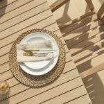 Saffron 6 Seater Extending Wooden Garden Dining Set with Shiro Chairs - Image 5