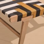 Saffron White Acacia Occasional Garden Chair - Beige/Black/Yellow Rope - Image 7