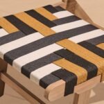 Saffron White Acacia Occasional Garden Chair - Beige/Black/Yellow Rope - Image 2