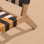 Saffron White Acacia Occasional Garden Chair - Beige/Black/Yellow Rope - Image 4