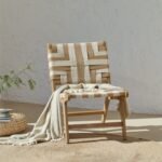 Saffron White Acacia Occasional Garden Chair - Beige/Natural Rope