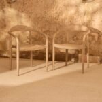 Shiro 180cm Dove Grey Concrete Dining Table Set - 6 Seater - Sasha Brushed Light Acacia Dining Chairs - Image 3