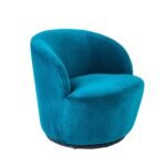 Sawyer 68cm Swivel Armchair & Alder 45cm Footstool - Deep Teal - Image 6