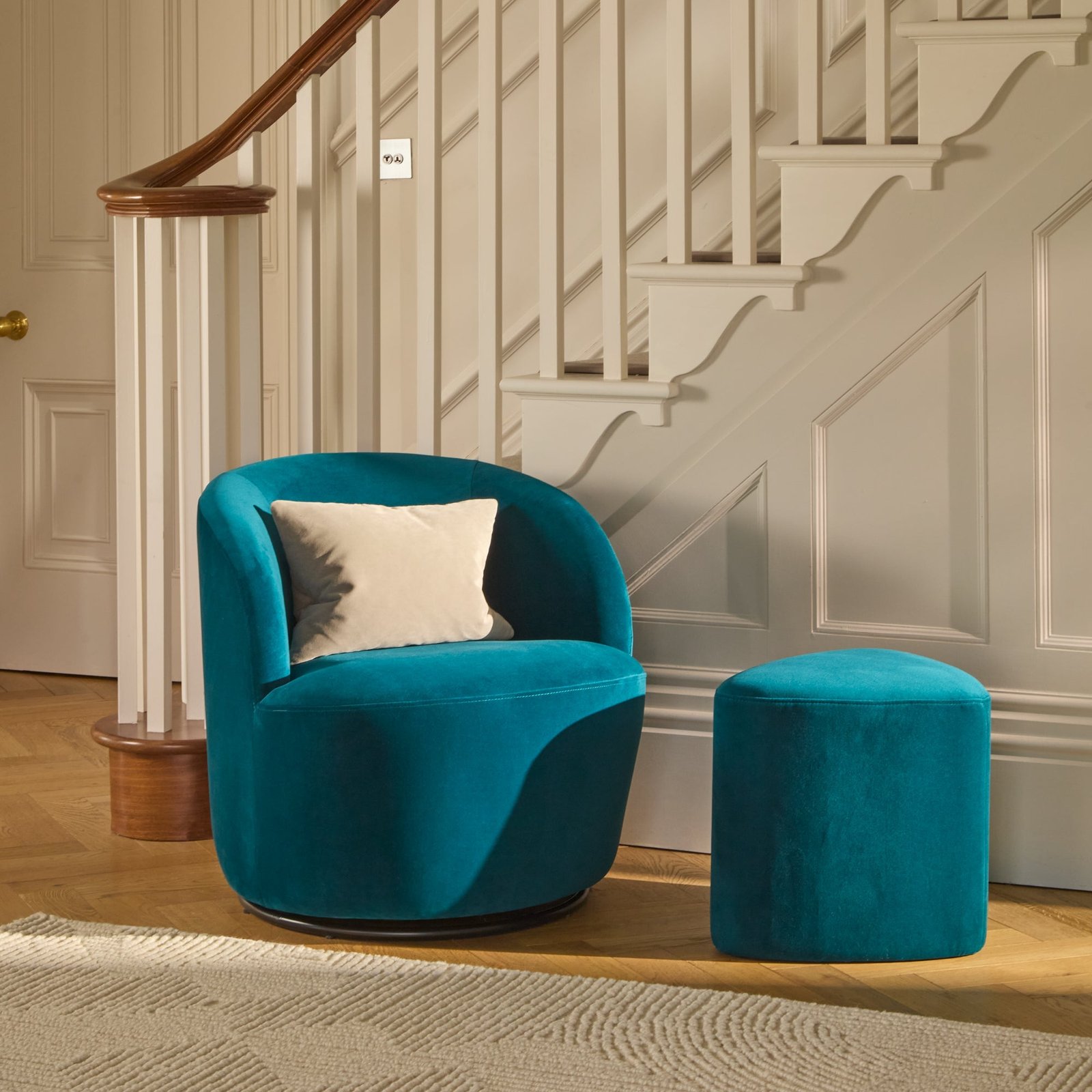 Sawyer 68cm Swivel Armchair - Deep Teal - Image 1