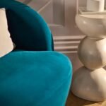 Sawyer 68cm Swivel Armchair & Alder 45cm Footstool - Deep Teal - Image 3
