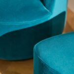 Sawyer 68cm Swivel Armchair & Alder 45cm Footstool - Deep Teal - Image 4