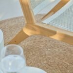 Seren White Acacia Occasional Garden Chair - Beige Rope - Image 2