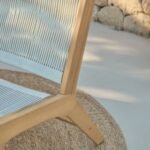 Seren White Acacia Occasional Garden Chair - Beige Rope - Image 5