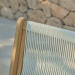 Seren White Acacia Occasional Garden Chair - Beige Rope - Image 7