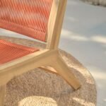 Seren White Acacia Occasional Garden Chair - Burnt Orange Rope - Image 3