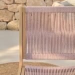 Seren White Acacia Occasional Garden Chair - Mottled Pink Rope - Image 8