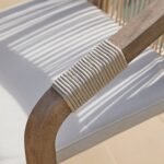 Shiro 4 Seater Round Wooden Garden Dining Set with Shiro Beige Rope Dining Chairs - 120cm - Image 3