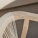 Shiro 4 Seater Round Wooden Garden Dining Set with Shiro Beige Rope Dining Chairs - 120cm - Image 5