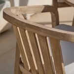 Shiro 4 Seater Round Wooden Garden Dining Set with Shiro Dining Chairs - 120cm - Image 4