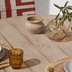 Shiro 6 Seater Wooden Garden Dining Set with Shiro Pink Rope Dining Chairs - 160cm - Image 6