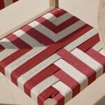 Shiro 4 Seater Round Wooden Garden Dining Set with Saffron Paprika/Beige Dining Chairs - Image 4