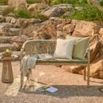 Shiro Wooden Garden Bench - Green - Image 5