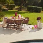 Carlotta Round Concrete Garden Side Table - Pearl Terrazzo - Image 4