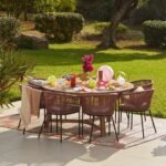 Outlet - Hali Clay Pink Rope Chair with Cushions - Set of 2 - Image 2