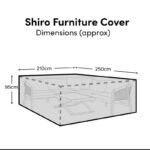 Shiro Corner Set Furniture Cover - 210x250x95cm