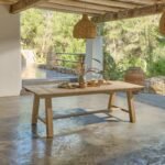 Shiro 6 Seater Wooden Garden Dining Set with Shiro Rope Dining Chairs - Navy Rope - Image 2