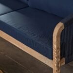 Shiro Garden Corner Sofa with Navy Cushions with Akira Coffee Table Set - Image 7