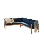 Shiro Garden Corner Sofa with Navy Cushions with Akira Coffee Table Set - Image 11