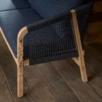 Shiro Garden Corner Sofa with Navy Cushions with Akira Coffee Table Set - Image 4