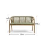 Shiro Wooden Garden Bench - Green - Image 9