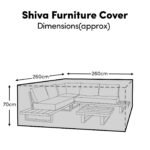 Rectangular Rain Cover 260x260x70cm - Shiva Corner Sofa Set - Wilder 5 Seater Sofa Set