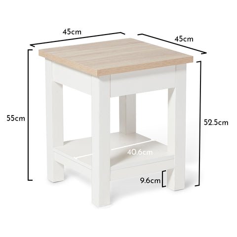 Outlet - Bampton Side Table - Alabaster White 1 Bampton Alabaster White Side Table - Laura James