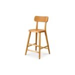 Silvester Classic Oak Bar Stool with Backrest - Image 6
