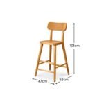 Outlet - Silvester Classic Oak Bar Stool with Backrest - Image 7