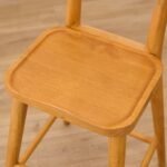 Outlet - Silvester Classic Oak Bar Stool with Backrest - Image 4