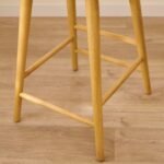 Silvester Pale Oak Bar Stool with Backrest - Image 6