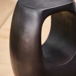 Sohan Garden Concrete Garden Side Table - Lava Black - Image 3
