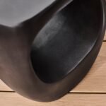 Sohan Garden Concrete Garden Side Table - Lava Black - Image 6