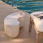 Sohan Kidney Garden Coffee Table - Sand - 61cm