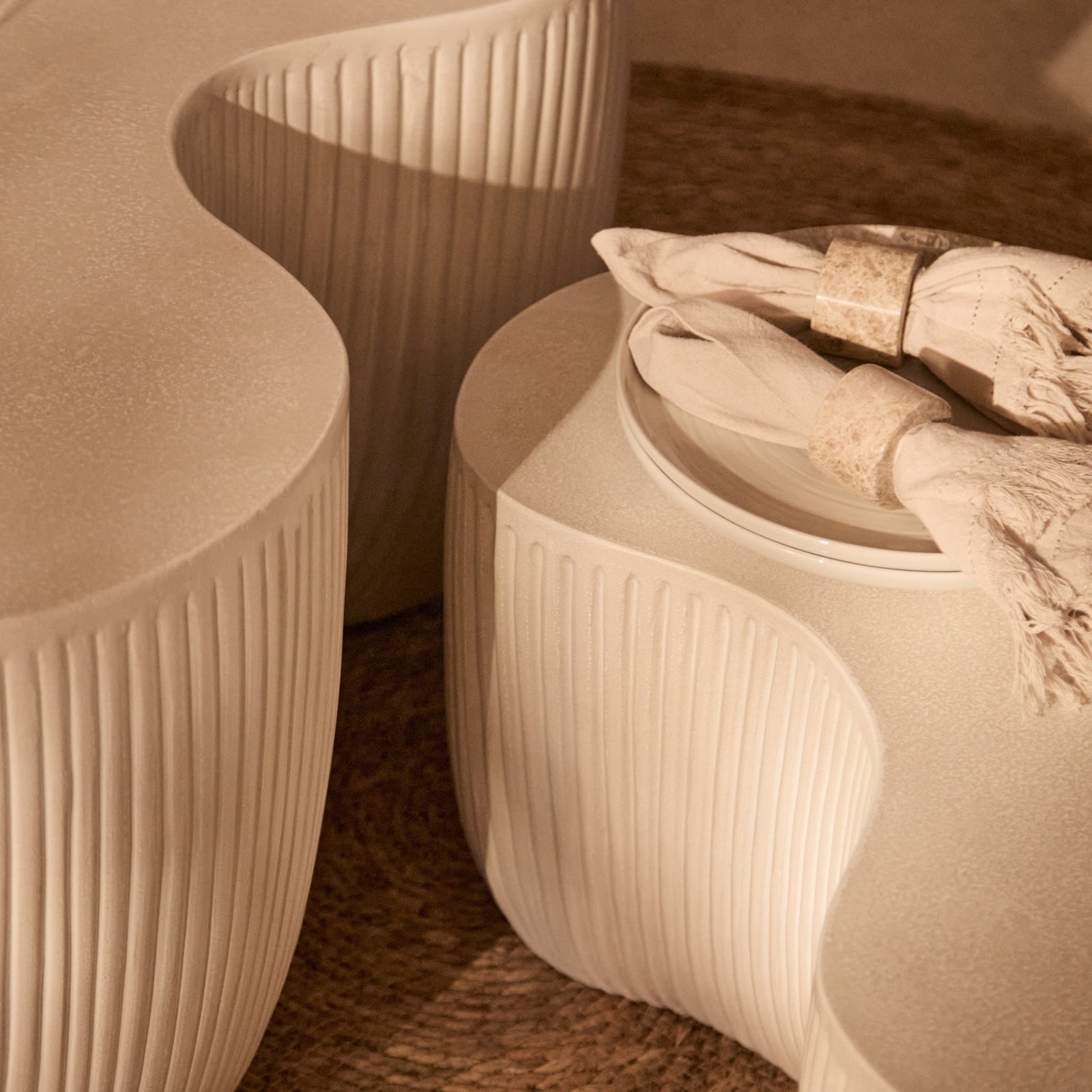 Sohan Garden Coffee Table Set - Sand - Image 3