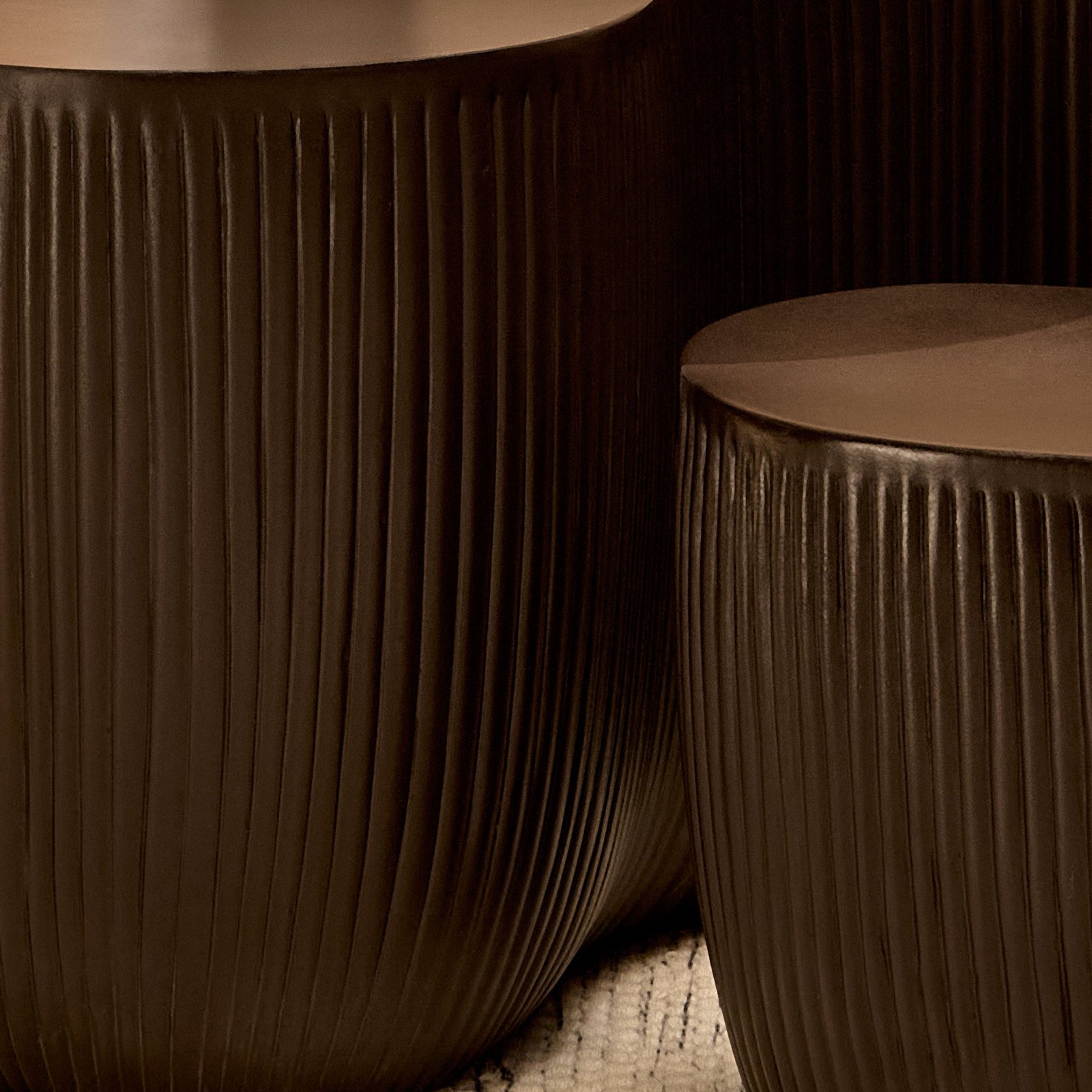 Sohan 61cm with 84cm Kidney Coffee Table - Lava Black - Image 5