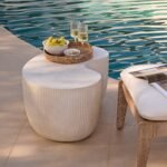 Sohan Kidney Garden Coffee Table - Sand - 84cm