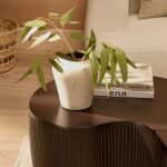 Sohan 84cm Kidney Coffee Table - Lava Black - Image 3